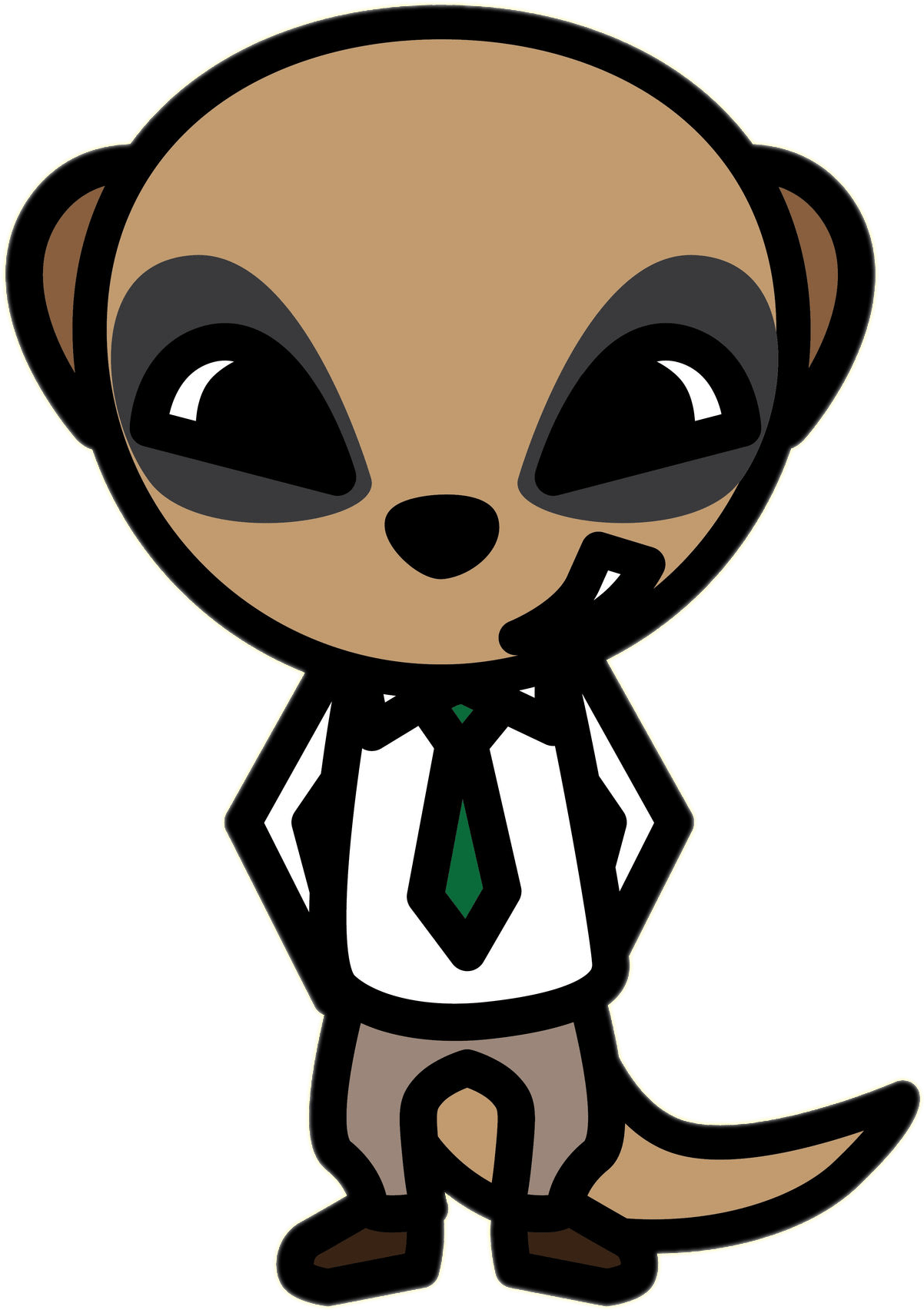Aggretsuko Chief Komiya The Meerkat - Komiya Aggretsuko Clipart (2000x2000), Png Download