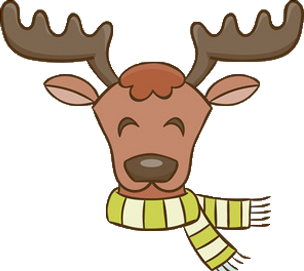 Santa Claus Christmas Illustration Deer Transprent - Cartoon Clipart (1267x1304), Png Download
