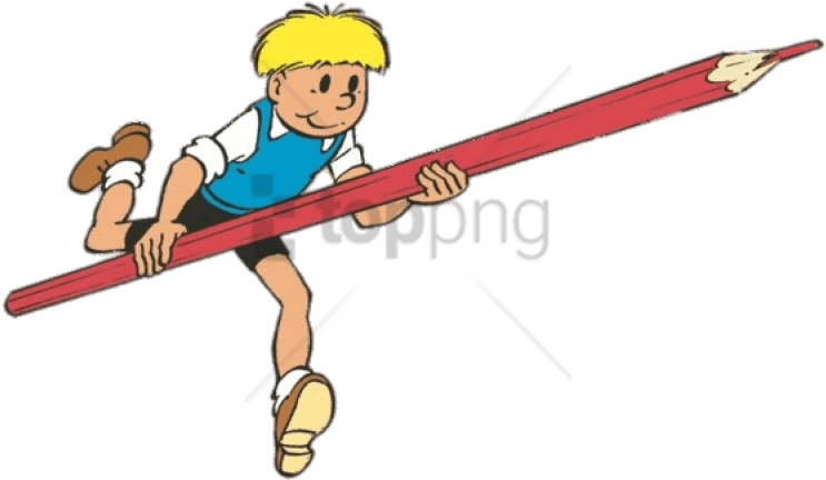 Free Png Jommeke Holding A Giant Pencil Png Image With - Jommeke Clipart (850x503), Png Download
