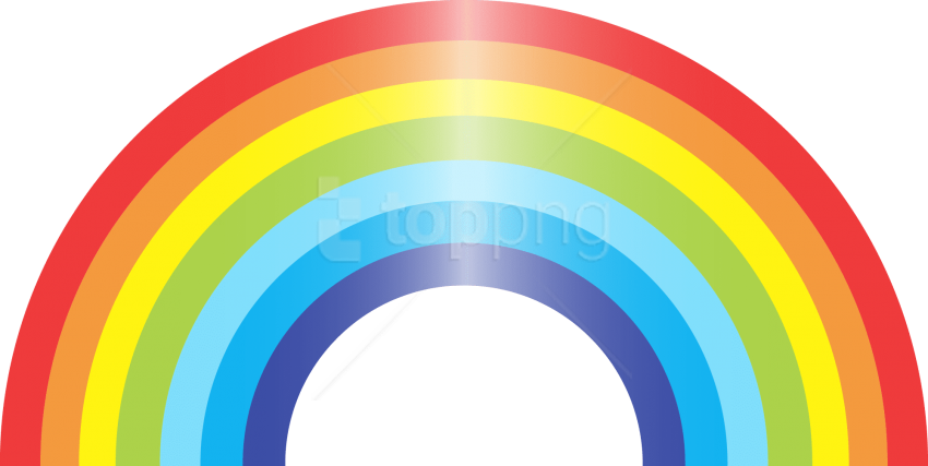 Download Rainbow Clipart Png Photo - Rainbow Png Transparent Png (850x427), Png Download