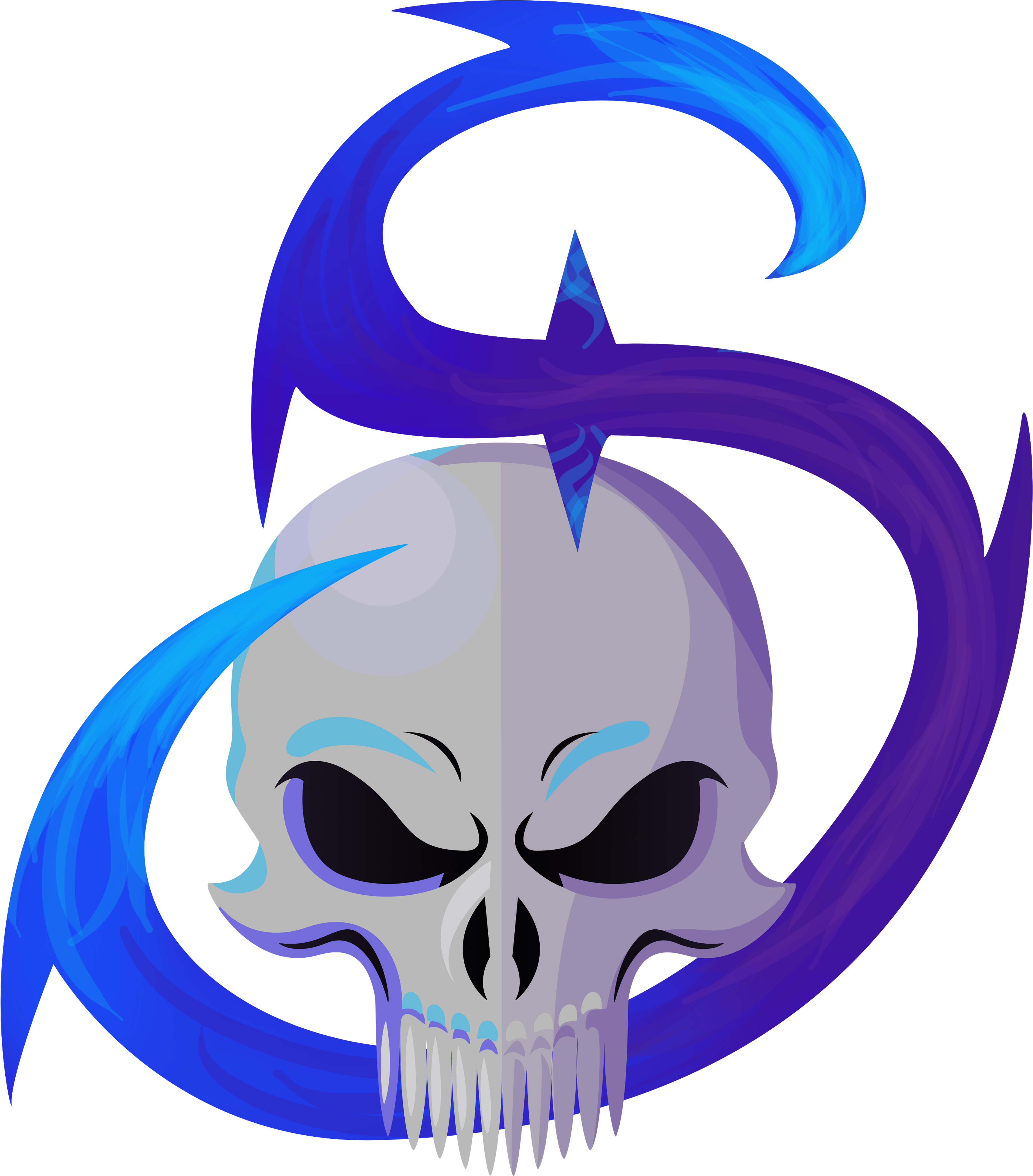 Skull Art Online Clipart (3681x4191), Png Download