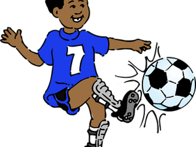 Footballer Clipart Soccer Kicker - Girls Playing Soccer Clipart - Png Download (640x480), Png Download