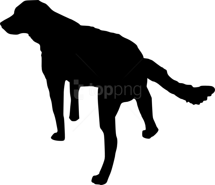 Free Png Dog Silhouette Png - Dog Silhouette Png Transparent Clipart (850x732), Png Download