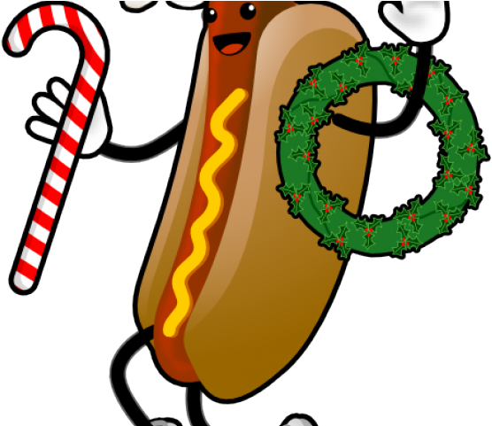 Hot Dogs Clipart Christmas - Hot Dog Png Gif Transparent Png (640x480), Png Download
