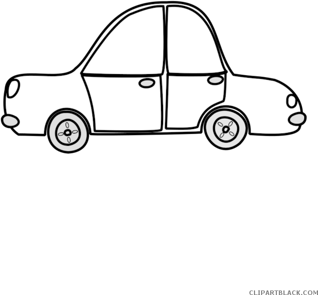 Car Outline Transportation Free Black White Clipart - Clipart Transparent Cartoon Car - Png Download (700x700), Png Download