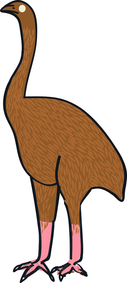 South Island Giant Moa Clipart (490x1092), Png Download
