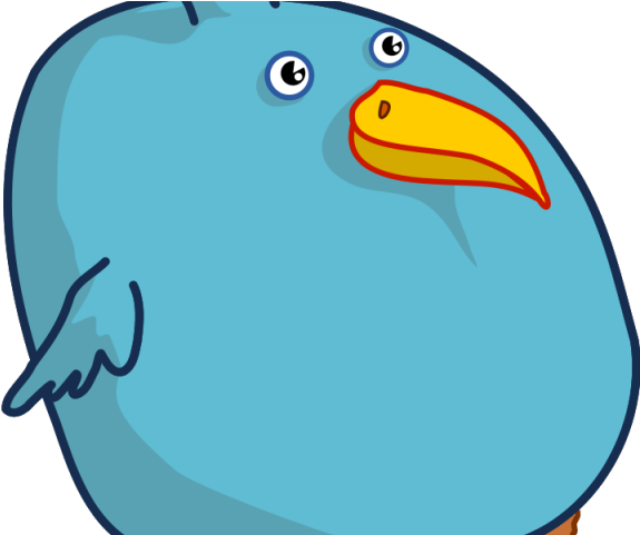 Funky Clipart Free Singing Bird - Fat Bird Cartoon - Png Download (640x480), Png Download