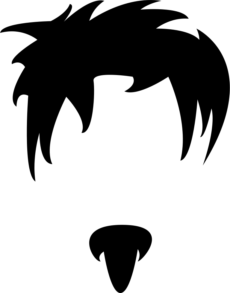 Young Male Short Irregular Hair On Head And A Small - Beard Transparent Short Clipart (768x980), Png Download