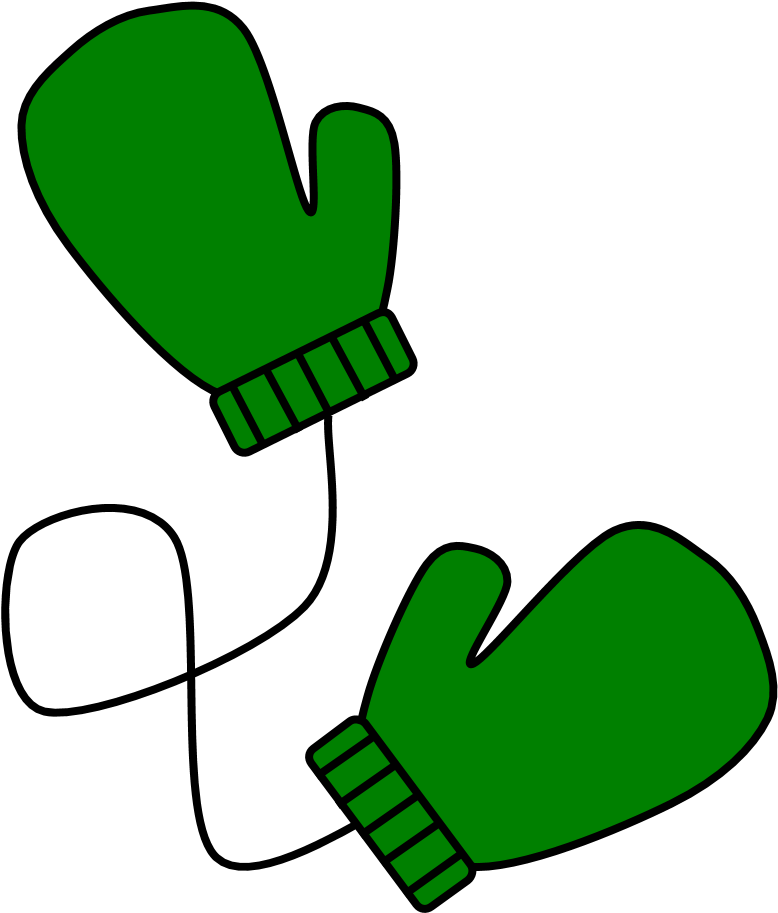 Mittens, Connected, Green, Png Clipart (816x1056), Png Download