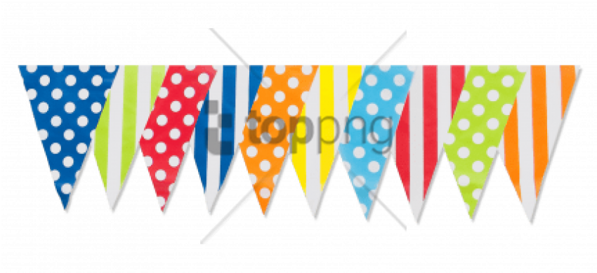 Free Png Banner De Colores Png Image With Transparent - Birthday Party Flags Png Clipart (850x389), Png Download