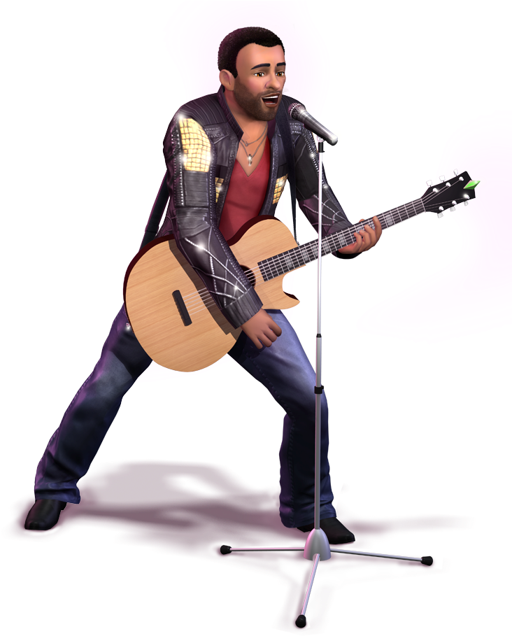 Png Singer Pluspng - Sims 3 Singing Png Clipart (747x917), Png Download