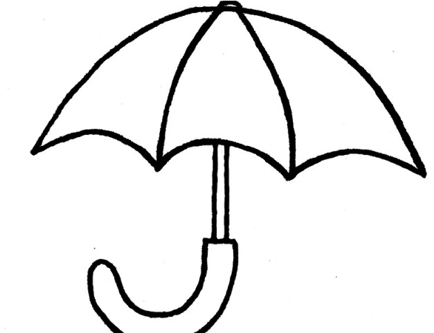 Drawn Umbrella Cliparts - Umbrella Drawing Png Transparent Png (640x480), Png Download