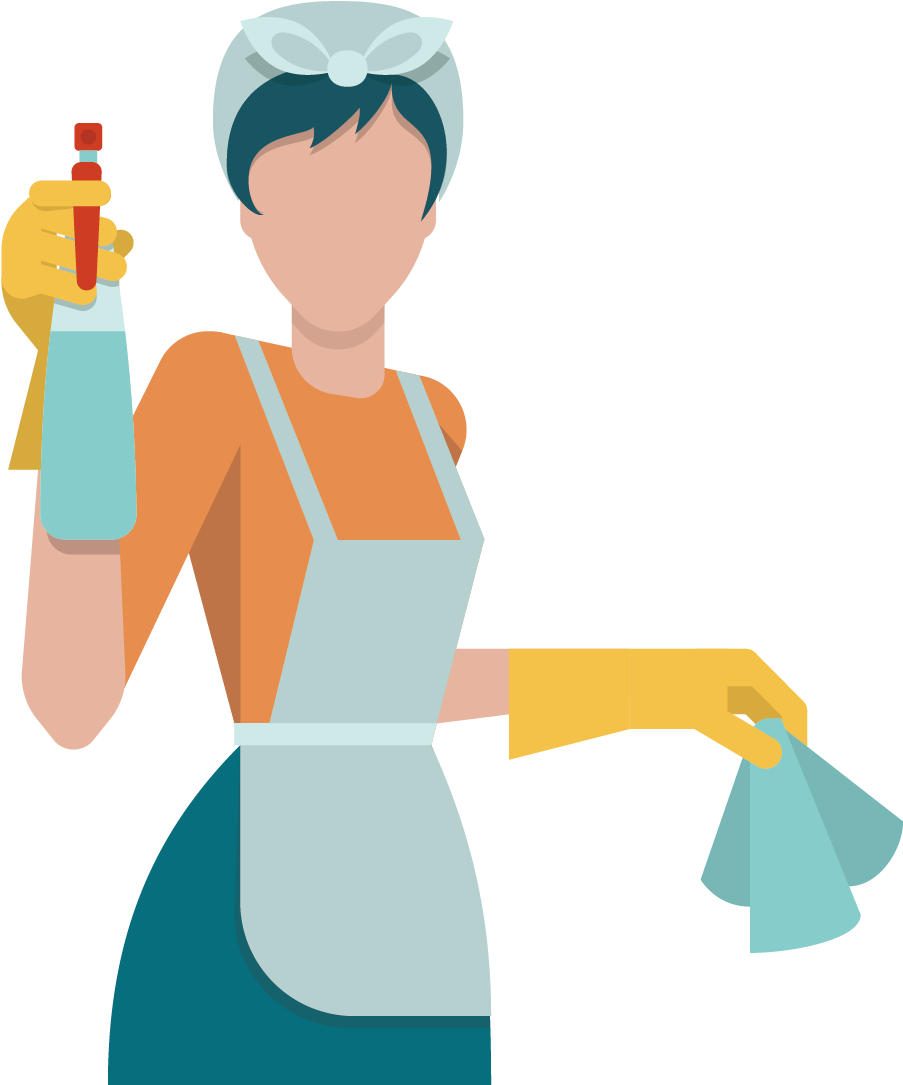Cleaning Icon - Woman Cleaning Icon Clipart (1240x1276), Png Download