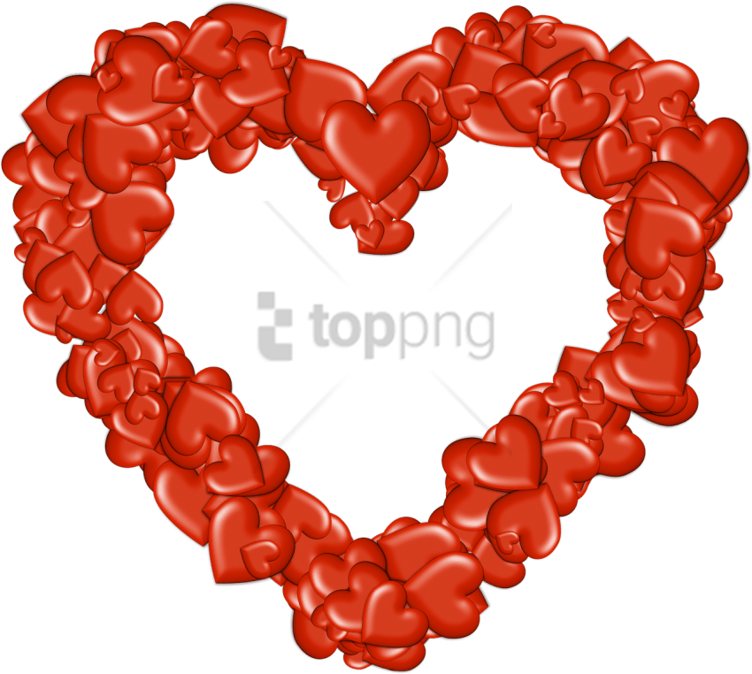 Free Png Download Heart Made Of Hearts Png Images Background - Heart Png Clipart (850x762), Png Download