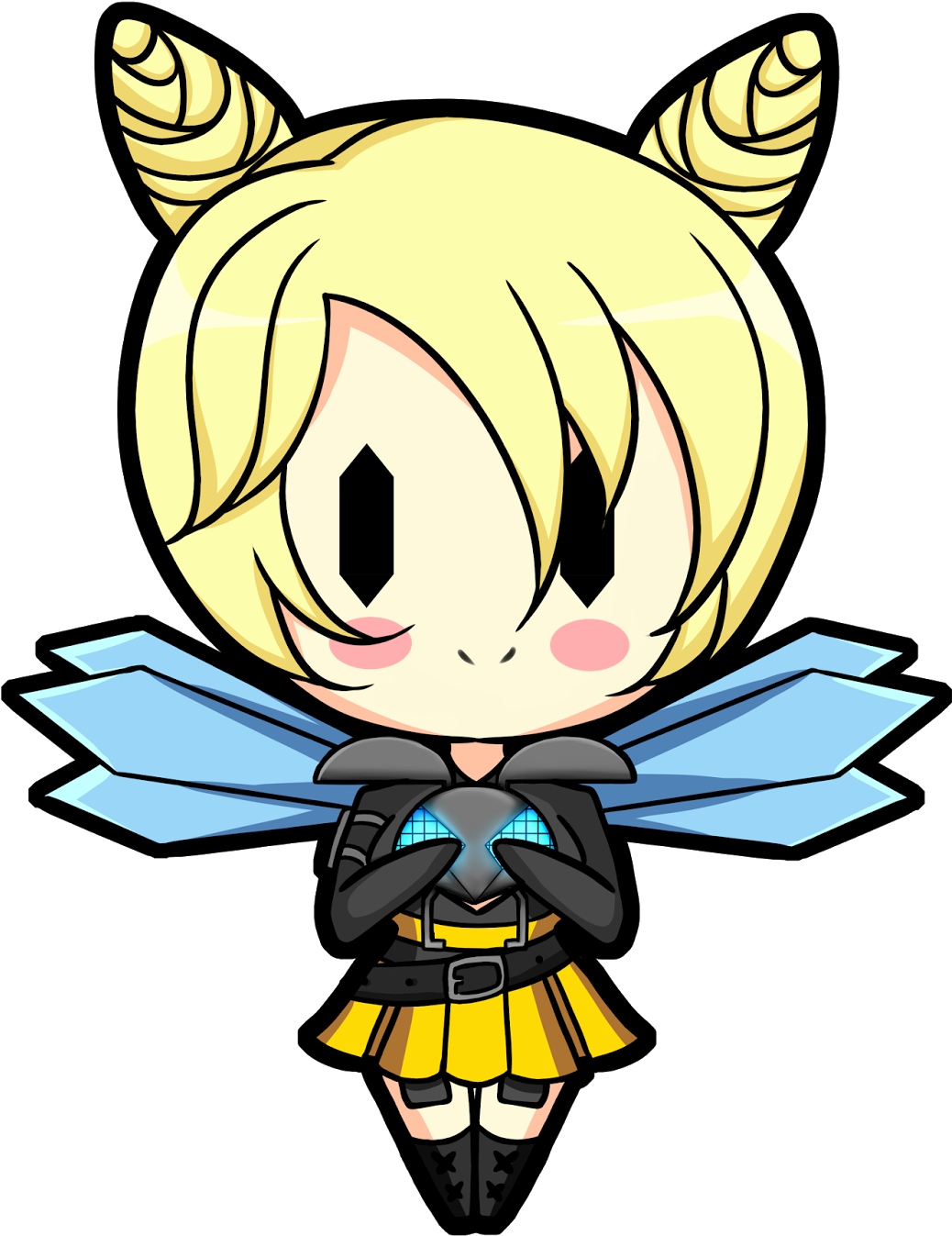 Queen Bee - Bee Queen Chibi Clipart (1124x1600), Png Download