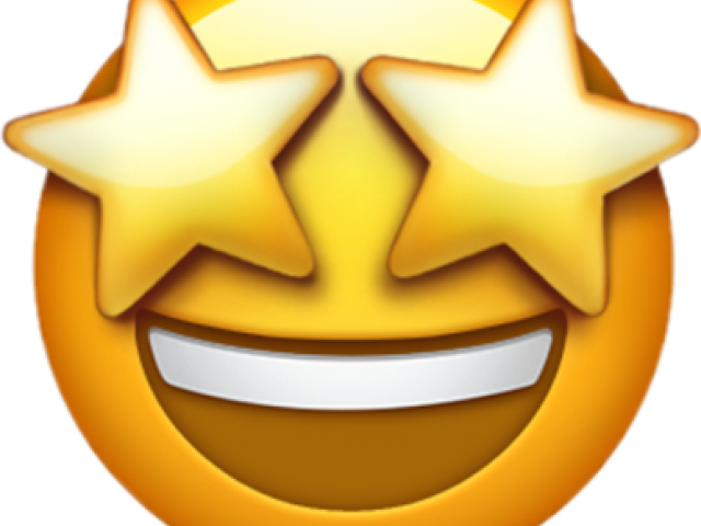 Star Clipart Emoji - Emoji Stars In Eyes - Png Download (640x480), Png Download