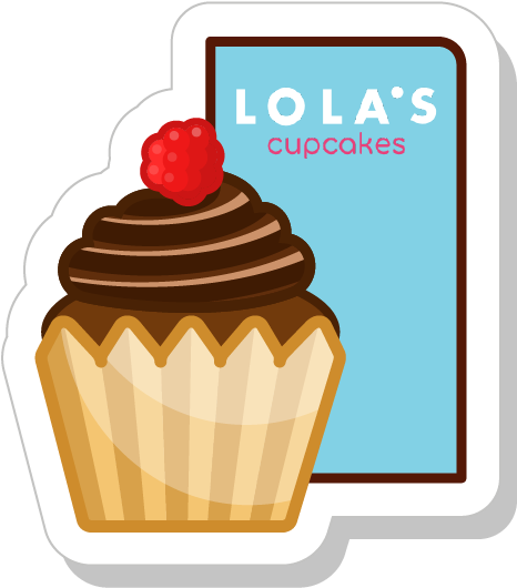 We've Partnered With Lola's Cupcakes - Cupcake Clipart (600x600), Png Download