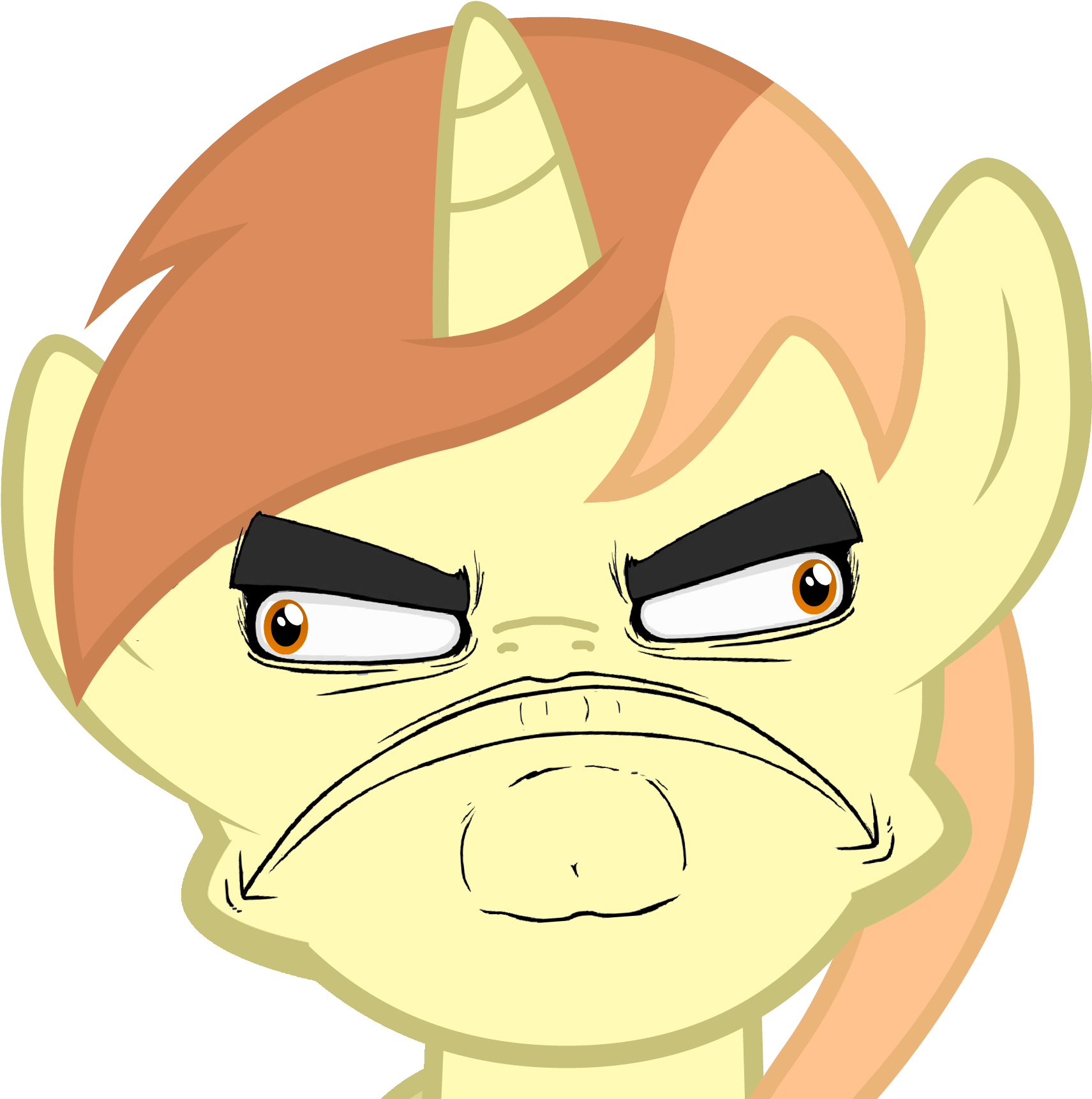 Ear Dog Horse Face Hair Nose Facial Expression Mammal - Cartoon Clipart (1711x1723), Png Download