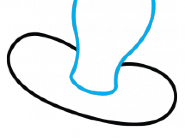 Drawn Baby Baby Soother - Line Art Clipart (640x480), Png Download