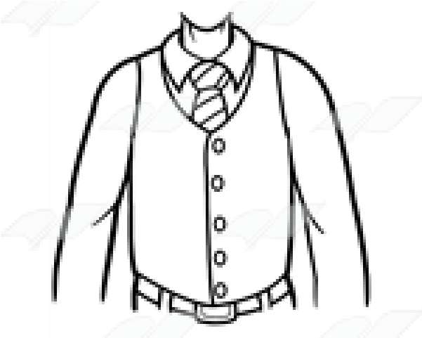 Tie Clipart Vest Tie - Sketch - Png Download (640x480), Png Download
