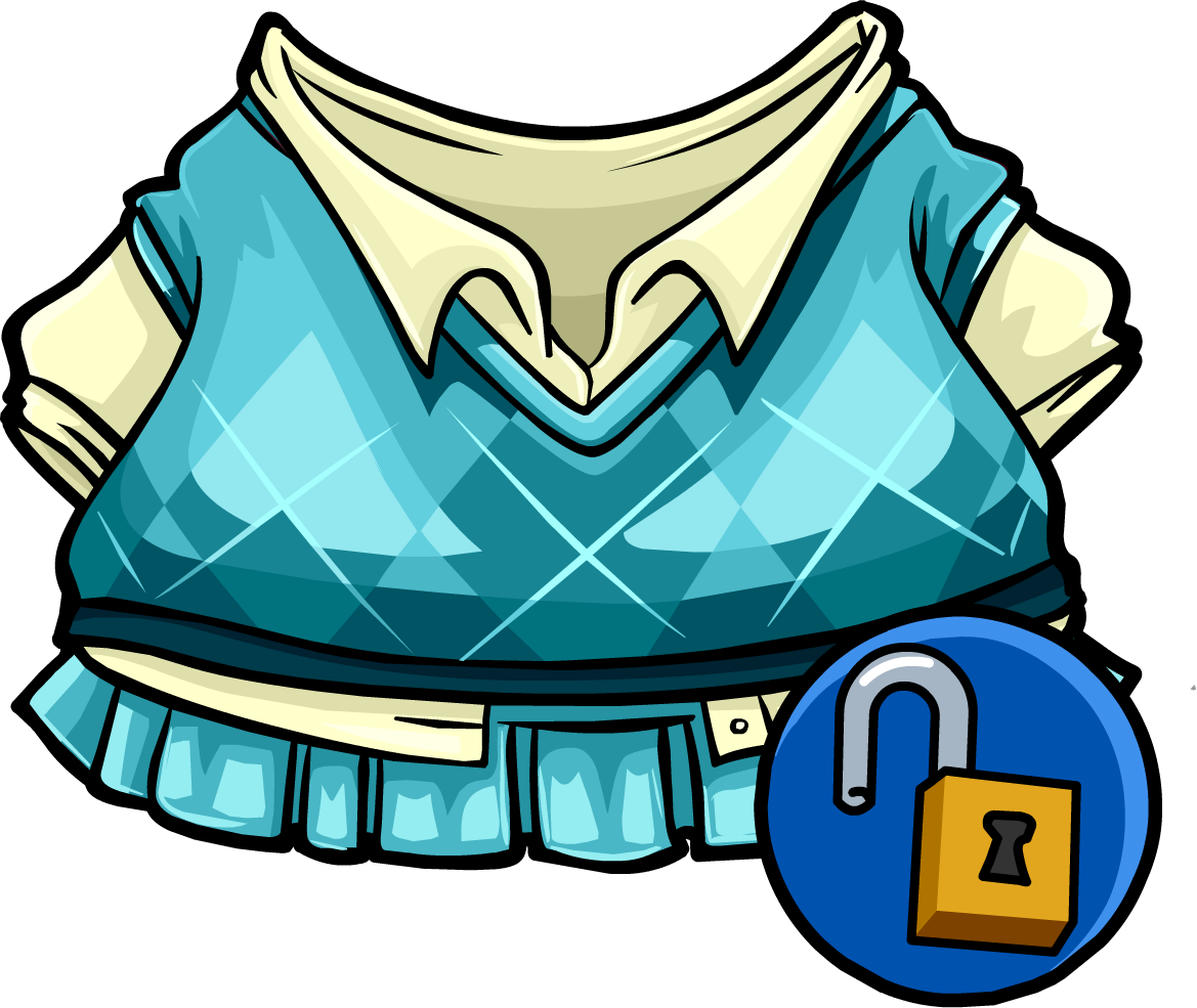 Chic Sweater Vest - Club Penguin School Clothes Clipart (1169x985), Png Download