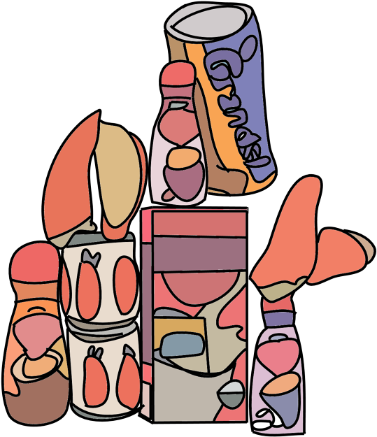 Collage Clipart Food Doodle - Png Download (670x670), Png Download