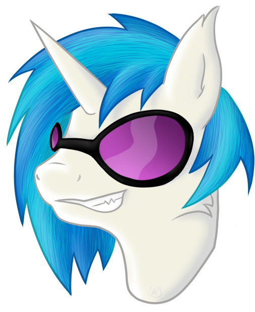 Pony Head Vinyl Scratch Dj Pon 3 By 84xnu6 ] - Cartoon Clipart (506x620), Png Download