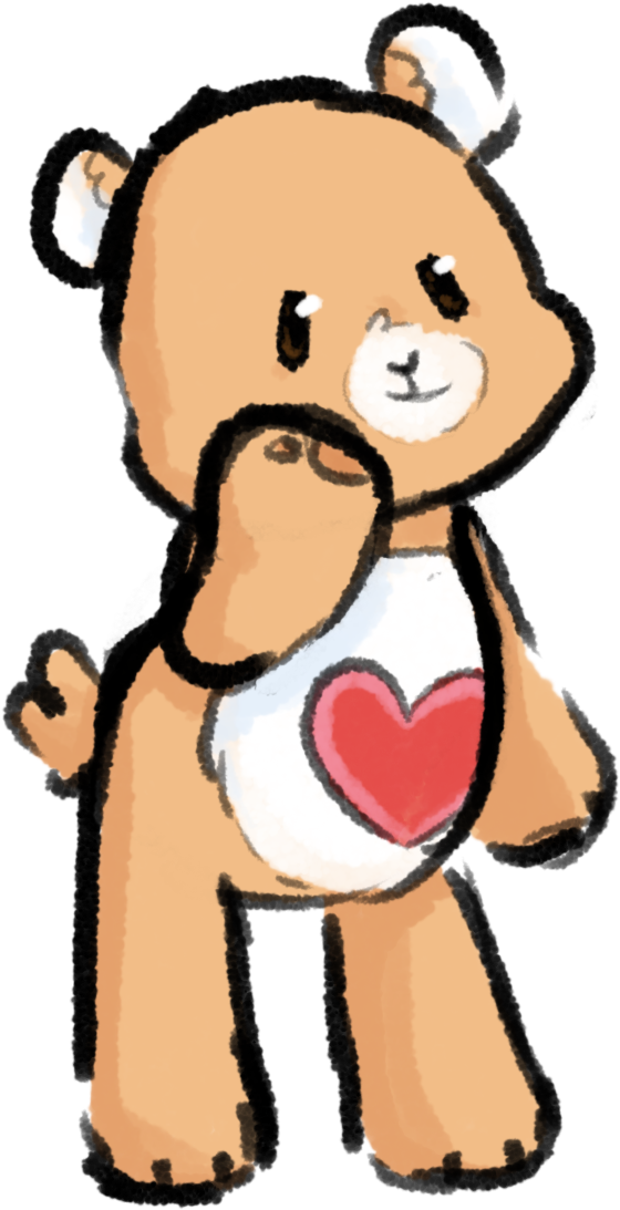 Care Bear - Cartoon Clipart (1032x1218), Png Download