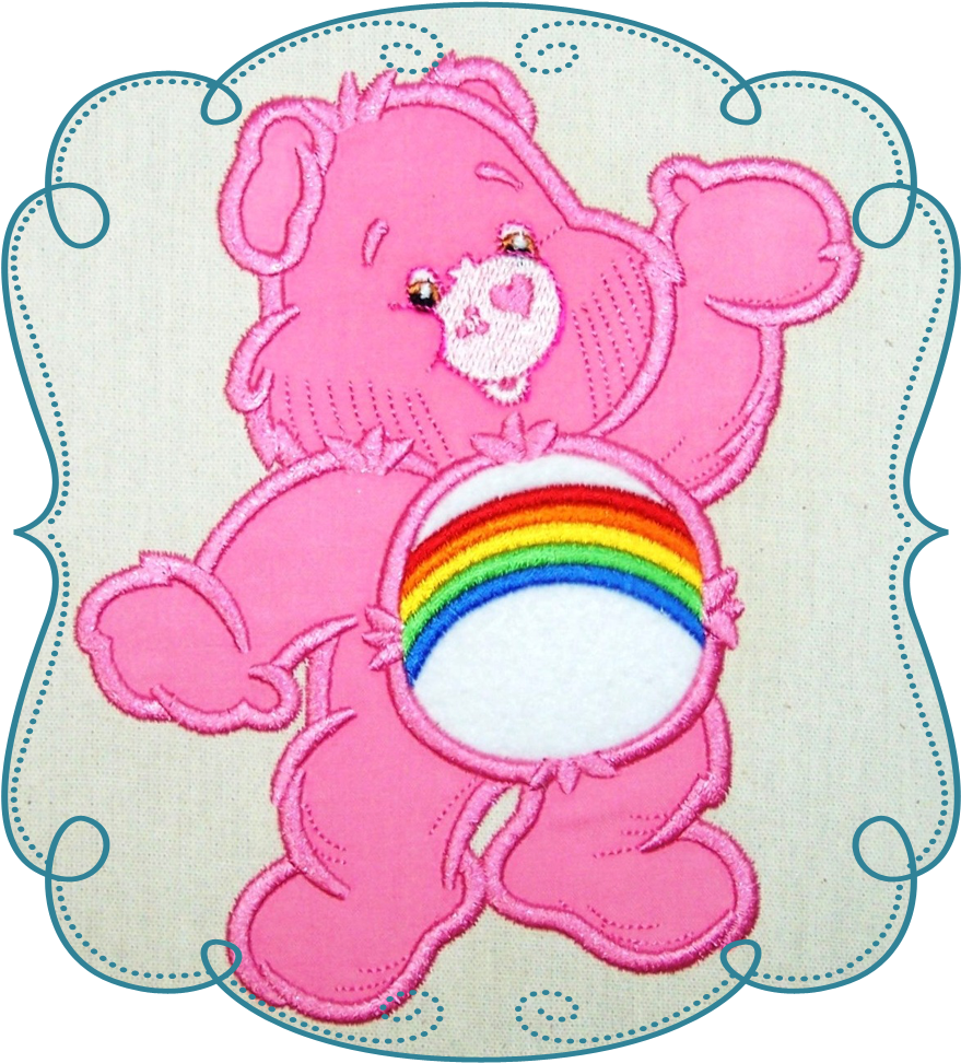 Care Bear Applique Machine Embroidery Design Pattern - Little Pony Applique Design Clipart (1000x1000), Png Download