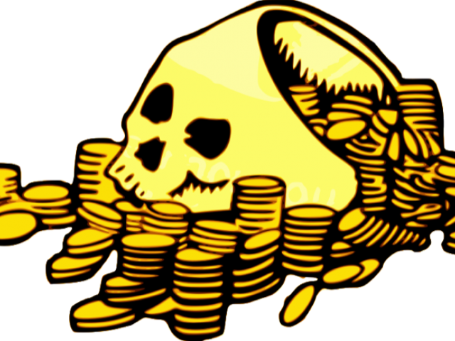 Pirate Clipart Sign - Pirate Gold Coins Clipart - Png Download (640x480), Png Download