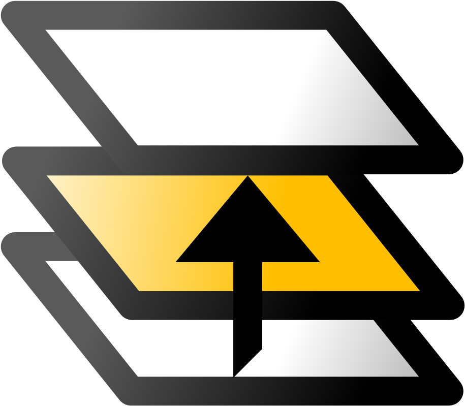 Inkscape Icons Layer Raise - Traffic Sign Clipart (1024x1024), Png Download