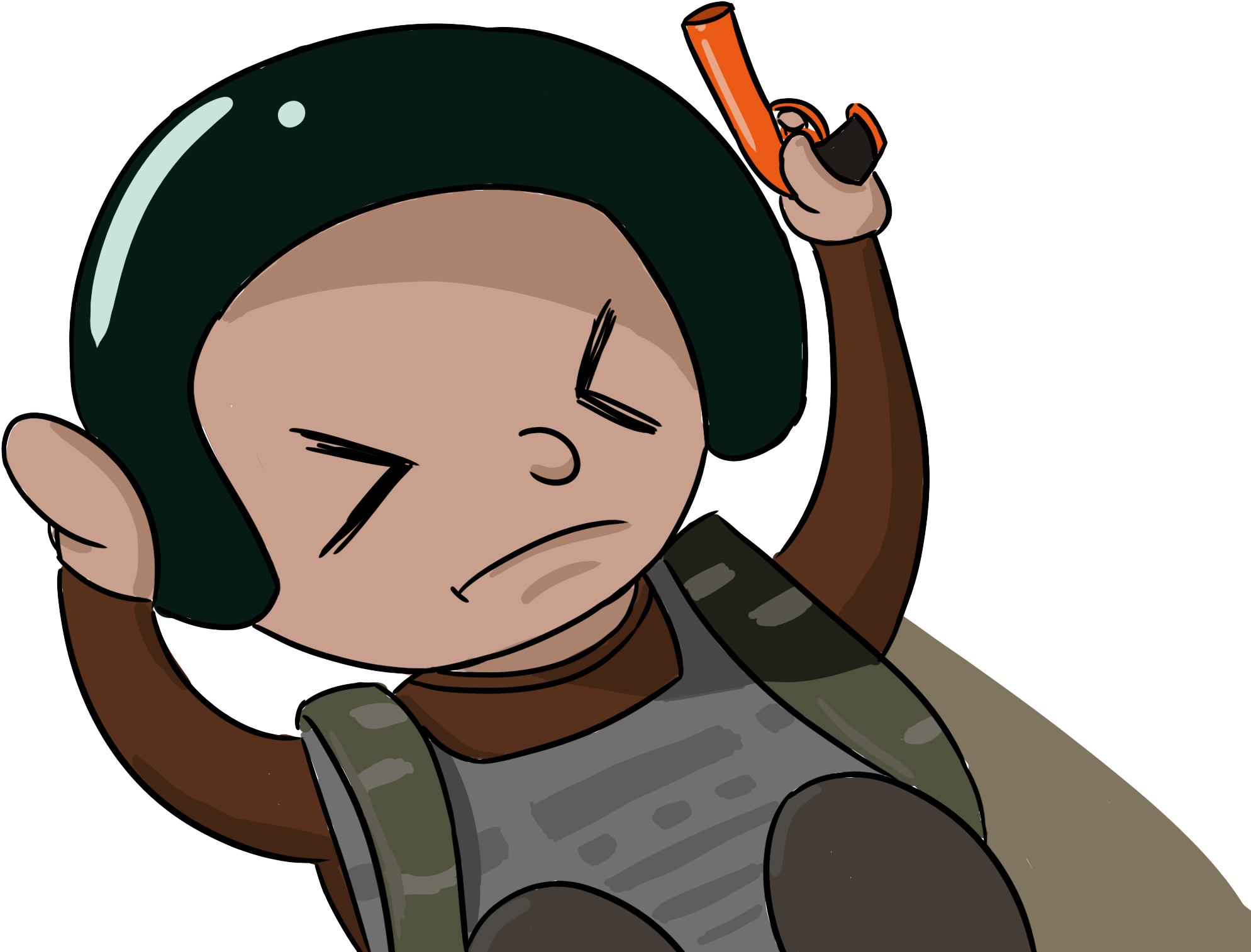 Dessin Animé Créatif Manger Poulet Caractère Png Et - Cartoon Clipart (2000x2000), Png Download