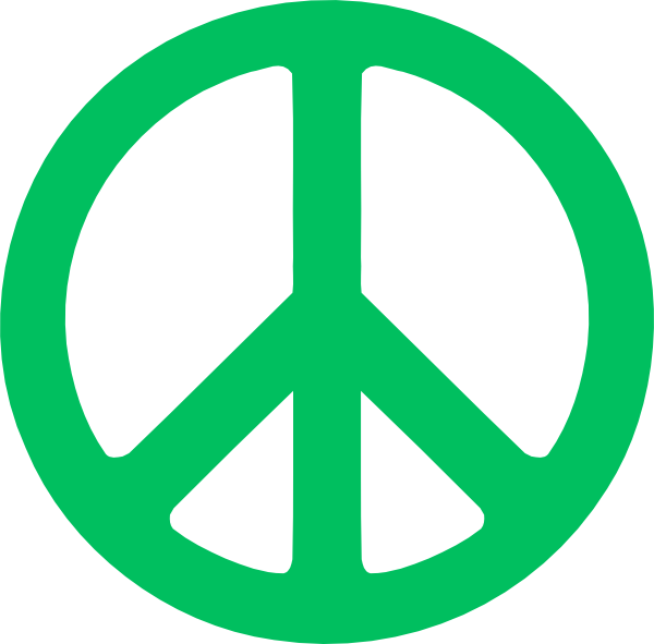 This Free Clip Arts Design Of Turq Green Peace Sign - Peace Sign Clipart - Png Download (600x591), Png Download