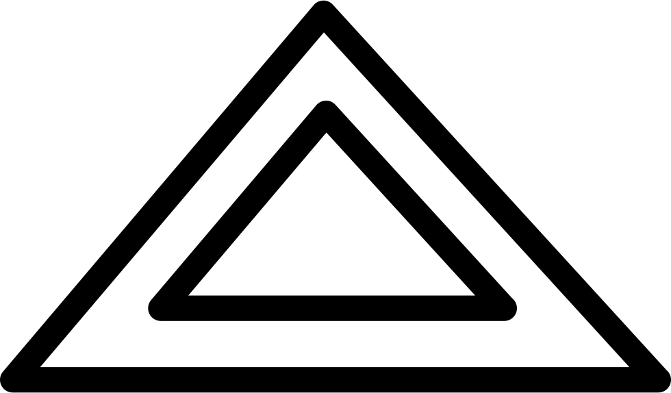 Triangular Shape Outline Svg Png Icon Free Download - Portable Network Graphics Clipart (980x574), Png Download