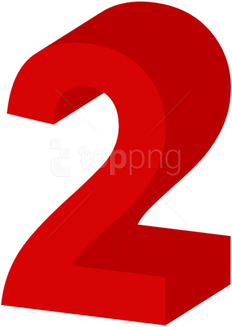 Free Png Download Number Two Red Clipart Png Photo - Numero 2 En Rojo Transparent Png (480x675), Png Download