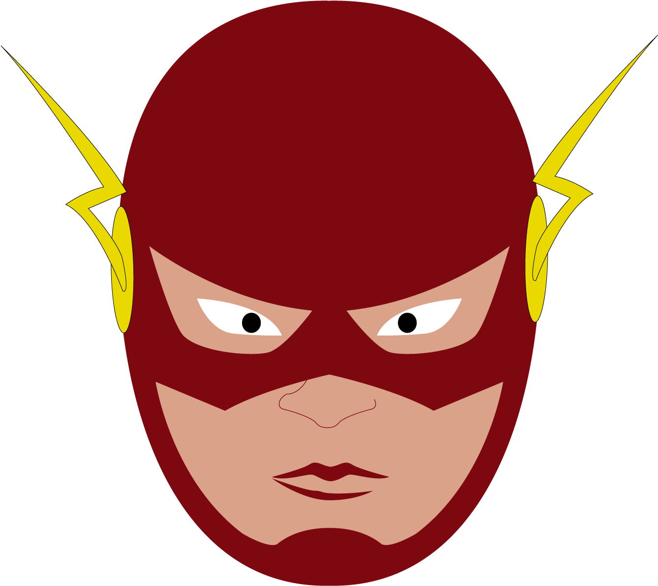Superhero Drawing Head - El Dios De La Guerra Vector Clipart (1500x1501), Png Download