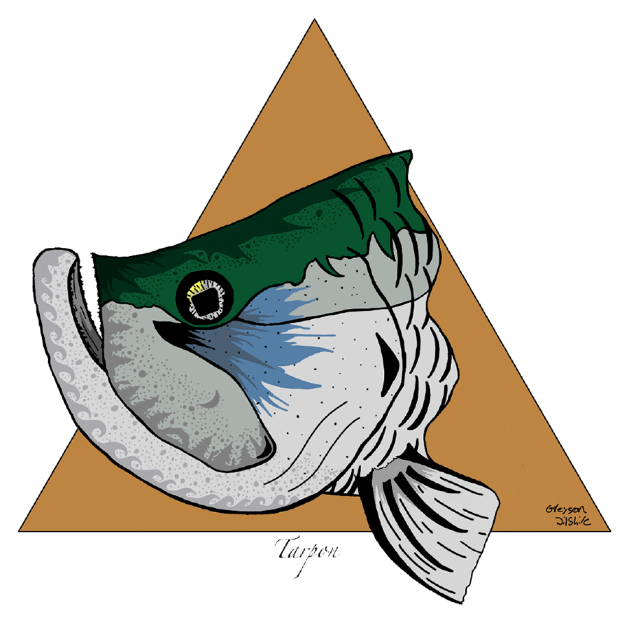 Greyson Wilshire Tarpon Sticker - Shark Clipart (1000x1000), Png Download