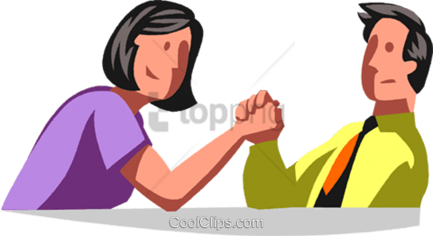Free Png Arm Wrestling Man Vs Woman Png Image With - Arm Wrestling Man Vs Woman Clipart Transparent Png (850x464), Png Download