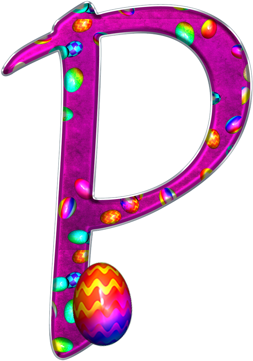 Alphabet Letter Initial - Letra P De Pascoa Clipart (930x1280), Png Download
