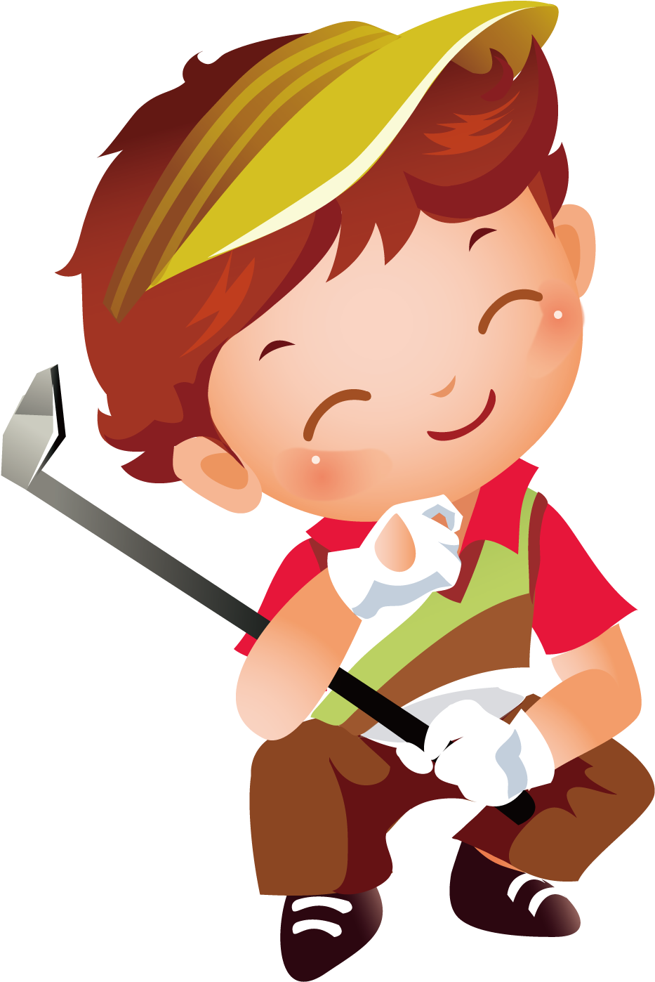 Golf Icon Playing Transprent Png Free Download Ⓒ - Boy And Girl Golf Cartoon Clipart (1500x1501), Png Download