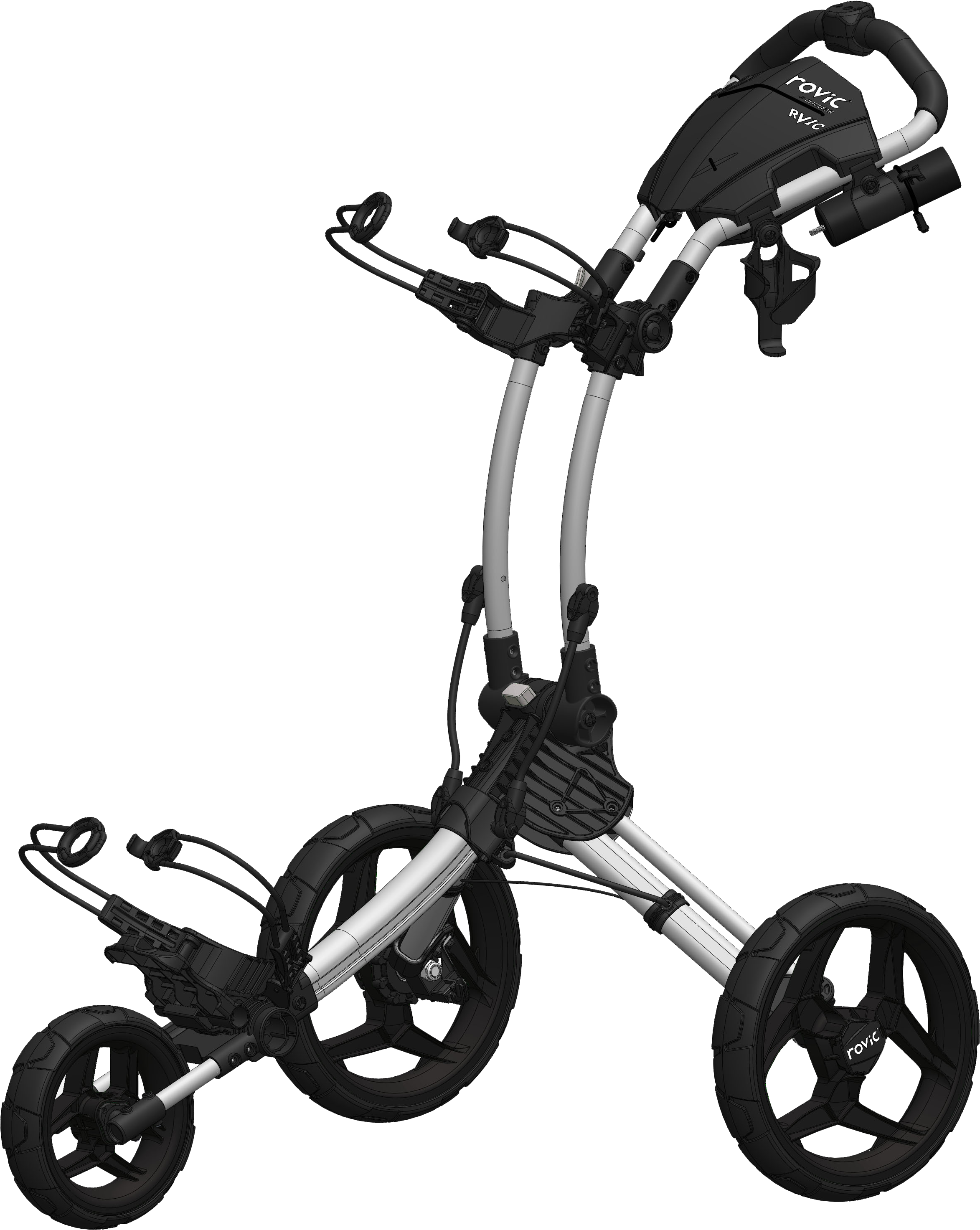 Rovic By Clicgear Rv1c Compact 3-wheel Golf Push Cart, Clipart (2391x2971), Png Download