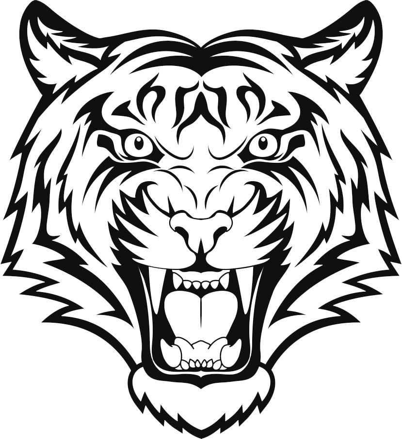 Crack U0026 39 S En Dise U00f1o Tigre Tribal - Tiger Face Drawing Clipart (829x906), Png Download