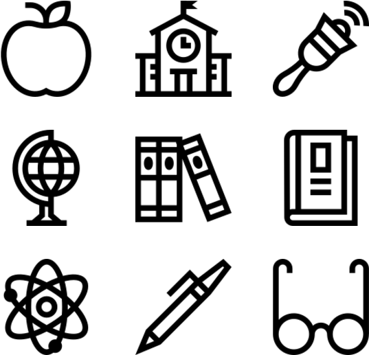 Education - White Icons Png Clipart (600x564), Png Download