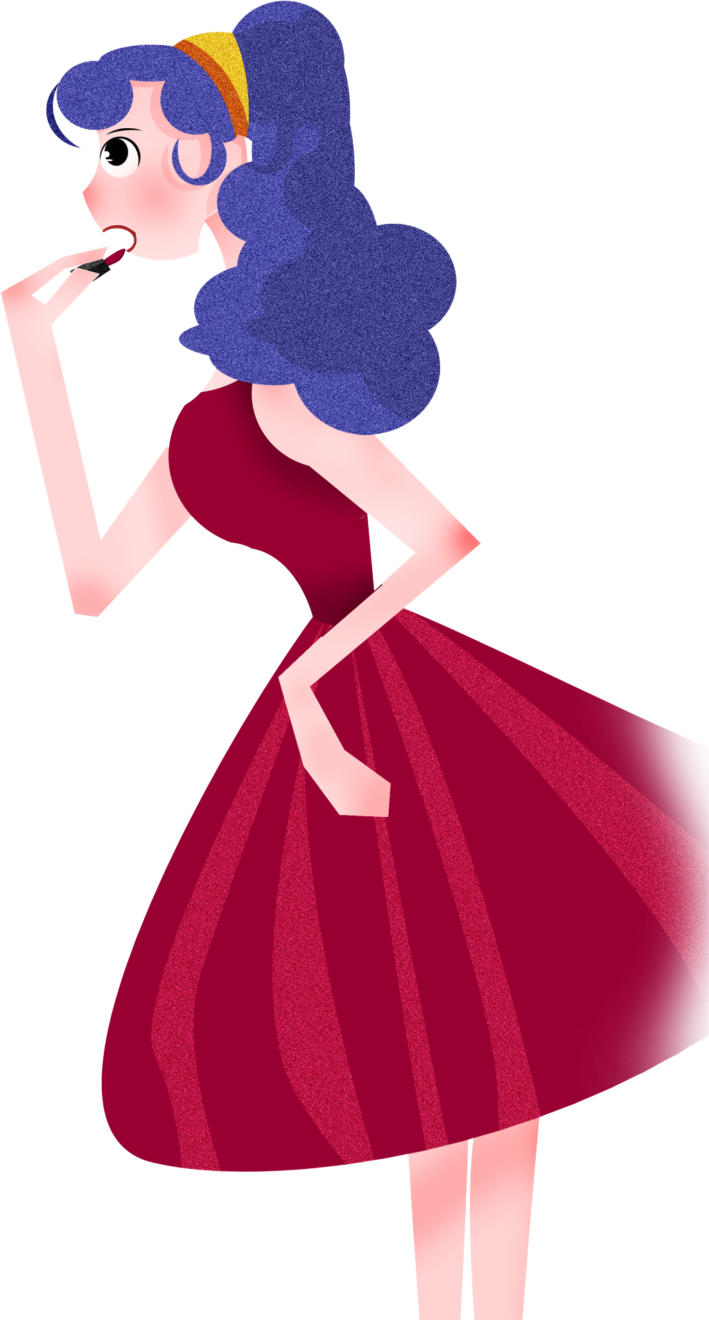 Dessin Animé Main Dessinée Simple Maquillage Png Et - Lipstick Clipart (2000x2000), Png Download