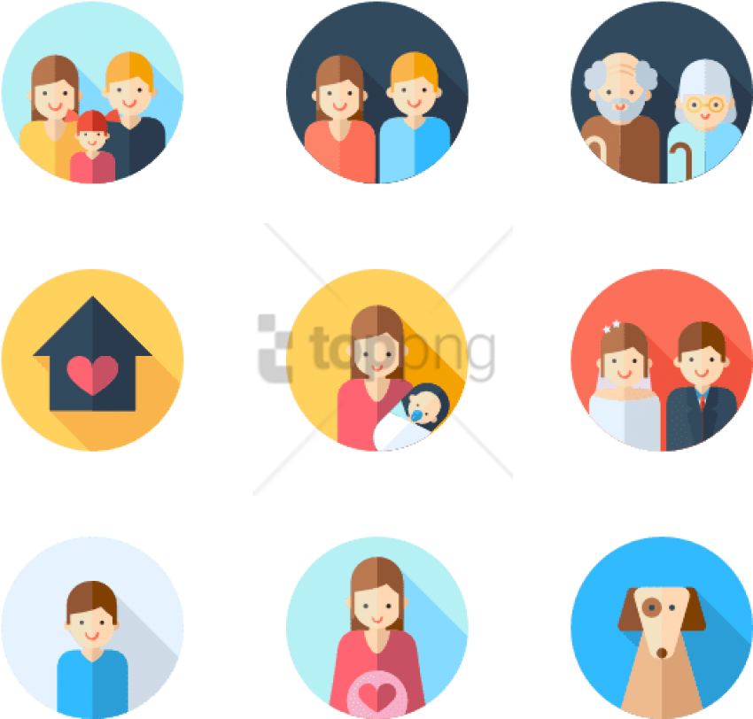 Free Png Family Icon Png Image With Transparent Background - Family Icon Png Clipart (850x812), Png Download