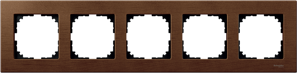 Mtn4055 3472 Wood Frame, 5 Gang, Cherry Wood, M Elegance - Merten Clipart (984x984), Png Download