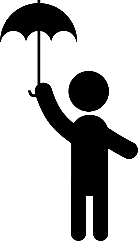 Child With Umbrella Comments Clipart (564x980), Png Download