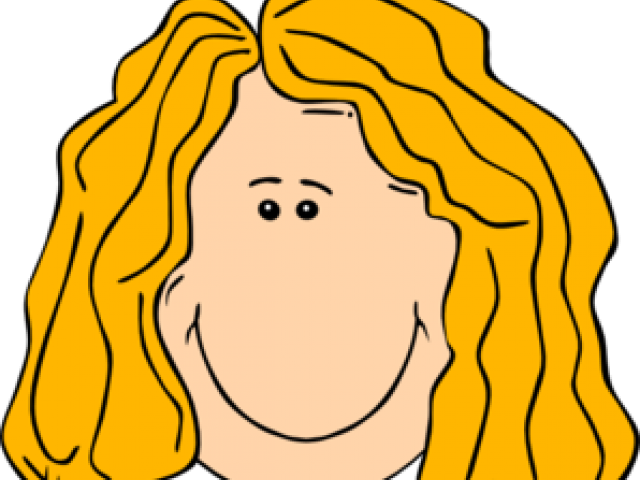 Long Hair Clipart Yellow Hair - Clipart Black And White Hair - Png Download (640x480), Png Download