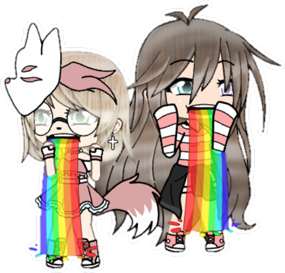 #bffs#gachaedit #gachalife #gachalifeedit #crazy #kawaii - Cartoon Clipart (1024x978), Png Download