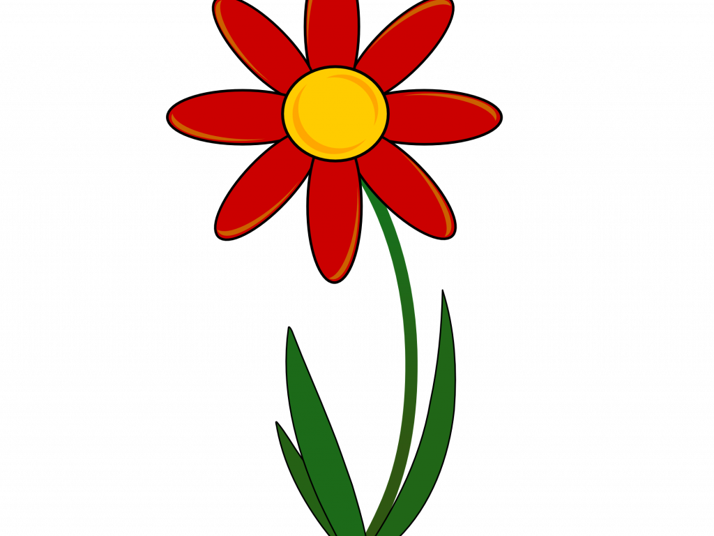 Download Red Flower Clipart - Flower Clip Art - Png Download (1024x768), Png Download